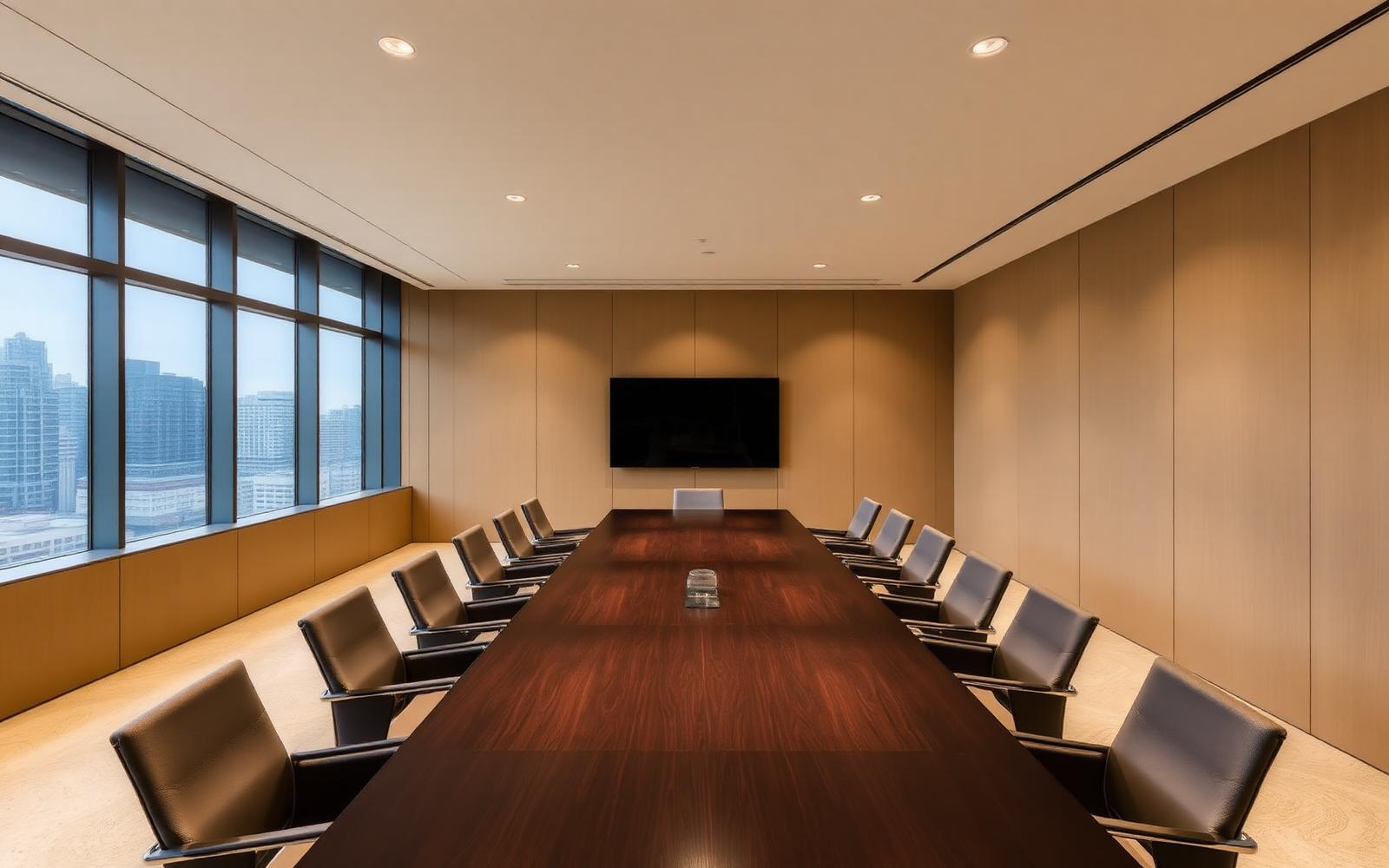Modern boardroom in a Nairobi corporate office